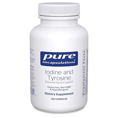 Iodine and Tyrosine | Hypoallergenic Supplement for Enhanced Thyroid Support | 120 Capsules