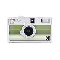 KODAK EKTAR H35N Half Frame Film Camera, 35mm, Reusable, Focus-Free, Bulb Function, Built-in Star Filter, Coated Improved Lens (Film & AAA Battery are not Included) (Striped Green)