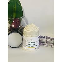Infused Herbal Hair Butter with Vitamin E Shea, cocoa, and mango butter infused with botanical herbs