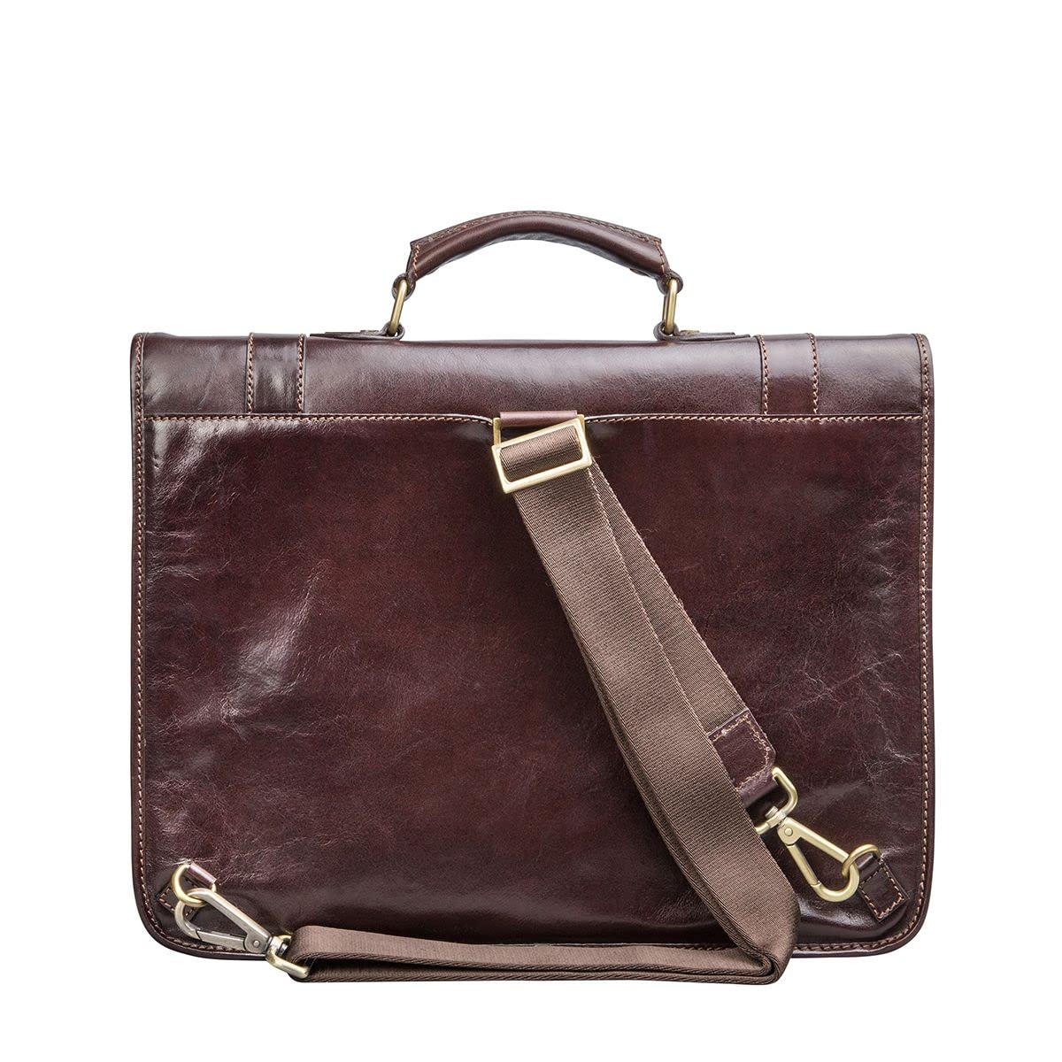 Personalized Maxwell Scott | The Micheli | Leather Briefcase | Fine Quality, Genuine Leather Goods | Made In Italy | Male