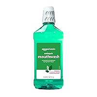 Amazon Basics Antiseptic Mouthwash, Mint, 1 Liter, 33.80 Fl Oz (Pack of 1) (Previously Solimo)