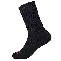 Therapeutic Socks, Men Diabetic Alpaca Socks Warm, Women Comfy Socks Stretchy for Big Calves, Neuropathy (Black, Large) Women 10-12 / Men 9-11