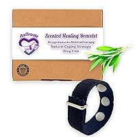 Menopause Multi Symptom Acupressure Bracelet-Clary Sage Scented Adjustable Band- Reduces Hot Flashes, Sleeplessness, Night Sweats, Stress-Mood Support-Balance-Easy to Use (Clary Sage, xlarge 9)