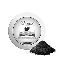Charcoal Face and Body Exfoliating Scrub for men and women, Remove Excess Oils and Blackheads, Moisturise, brighten and soften skin. 200 g