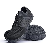SPIEZ Barefoot Running Shoes Mens - Zero Drop Minimalist Footwear Suitable for Training Hiking Walking Black US12