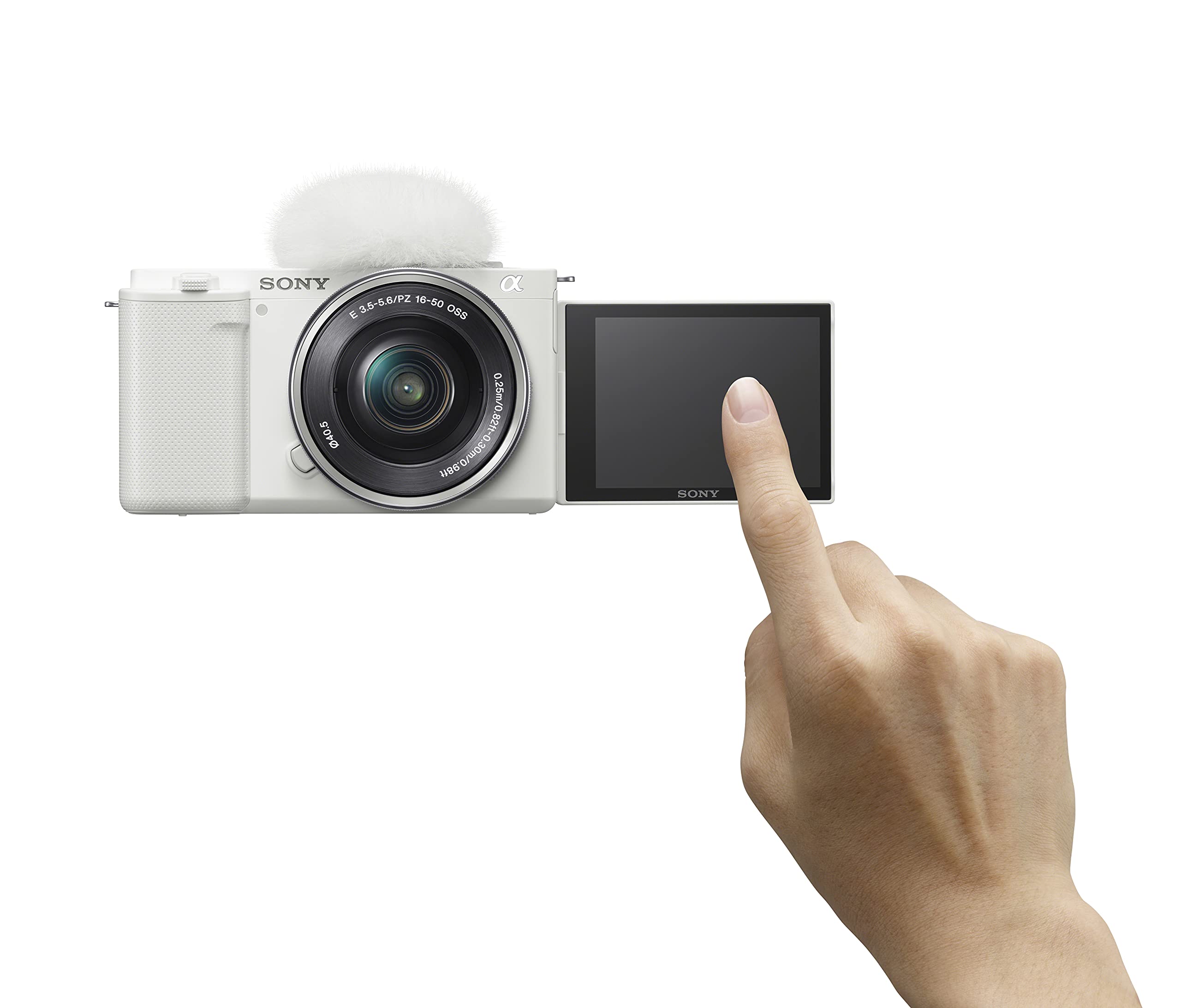 Sony Alpha ZV-E10 - APS-C Interchangeable Lens Mirrorless Vlog Camera Kit - White