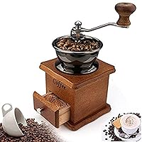 Coffee Mill Grinder - Manual Coffee Grinder with Adjustable Gear Setting and Ceramic Conical Burr,Hand Mill Grinder for Home Use and Travel