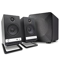 Audioengine HD3 Black with S6 Subwoofer and DS1M Stands