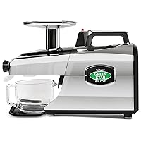 Tribest Greenstar GSE-5050 Elite Slow Masticating Juicer, Twin Gear Cold Press Juicer & Juice Extractor, Chrome