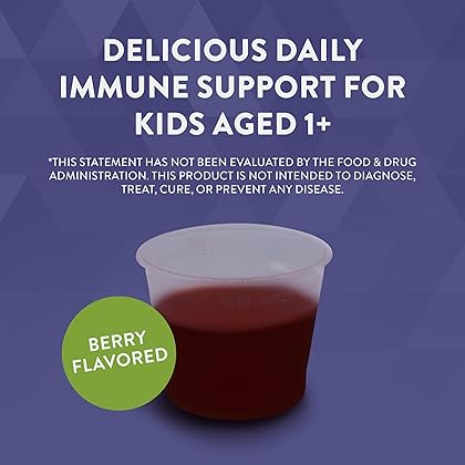 Nature’s Way Sambucus Elderberry Immune Syrup for Kids*, Immune Support*, with Elderberry Extract, Echinacea & Propolis, Berry Flavor, 8 Fl Oz