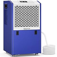 Yaufey Commercial Dehumidifier and Drain Hose, Intelligent Humidity Control, Large Capacity Dehumidifier for Large Basement, Garage and Warehouse (155 Pints 7500 Sq. Ft)