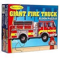 Giant Fire Truck: 24-Piece Floor Puzzle + FREE Melissa & Doug Scratch Art Mini-Pad Bundle [04367]