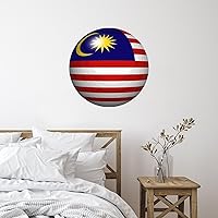 Malaysia Suitcase Wall Art Wall Art Murals Country Flag Patriotic Removable Home Decals for Backdrops Kids Room Laptop Trucks Vinyl 18in
