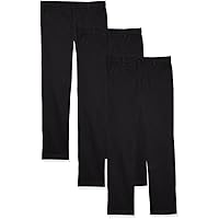 Amazon Essentials Girls and Toddlers' Uniform Flat-Front Chino Pants, Pack of 3