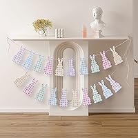 Easter Bunny Garland Banner Happy Easter Garland, Rabbit Bunny for Easter Decorations Home Office School Outdoor Party Supply