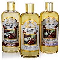 3 Bottle Set of Holy Land Treasures Anointing Oils, Biblical Oils with Lily of The Valleys, Rose of Sharon, Frankincense, Myrrh, and Spikenard, Anointing Oils from The Holy Land. 8.45 fl.oz | 250 ml