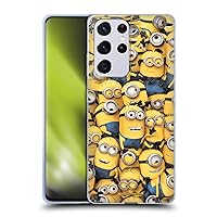 Head Case Designs Officially Licensed Despicable Me Pattern Funny Minions Soft Gel Case Compatible with Samsung Galaxy S21 Ultra 5G