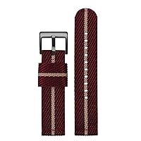Fashion Woven Nylon Watch Band for Omega Seahorse 300 Canvas Thickened Sport Strap 18mm 20mm 22mm 24mm (Color : Red Beige Black, Size : 18mm)