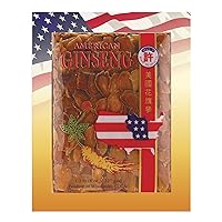 Ginseng SKU 0146-8 | Red Mixed Sizes Slices | Cultivated Red Five Years American Ginseng Mixed Sizes Slices from Marathon County, Wisconsin USA | 许氏花旗参 | 8 oz Box, 西洋参