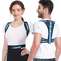 Posture Corrector Upper Back Brace: Adjustable for Men and Women Neck Shoulder & Upper Back Pain Relief - Improve Posture Correct Hunchback Slouching Kyphosis Invisible Under Clothes (Medium/Large 39/inches - 49/inches)