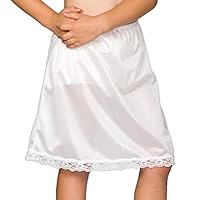 I.C. Collections Big Girls White Nylon Half Slip