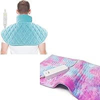 Weighted Heating Pad for Neck and Shoulder and 12” x 24” Tie Dye Heating Pad