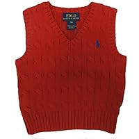 Ralph Lauren Polo Cable Knit Vest Size 24 Months (Red)