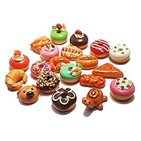 20 Assorted Bakery and Bread Dollhouse Miniature,Dollhouse Accessories for Collectibles Scale 1:6