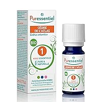 Puressentiel Organic Essential Oil - Naturally Derived Aromatherapy Products - Beneficial Essential Oils Made from Mother Earth - Eco-Friendly and Pure Ingredients - Atlas Cedar - 0.17 oz