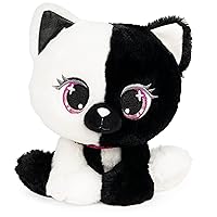 GUND P.Lushes Designer Fashion Pets Lady Luna Cat Premium Stuffed Animal Soft Plush, Black and White, 6”