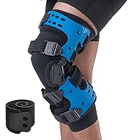 OA Unloader Knee Brace with Sleeves and Anti-Strap for Osteoarthritis, Load Rheumatoid Arthritis, Bone on Bone Offloader, Cartilage Repair, Degeneration, Lateral Unloader Knee Brace (Blue L)
