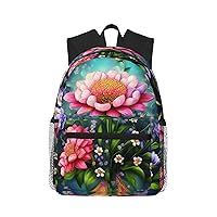 Lightweight Laptop Backpack,Casual Daypack Travel Backpack Bookbag Work Bag for Men and Women-Flower Diamond Painting
