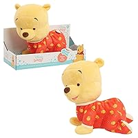 Disney Baby Musical Crawling Pals, Winnie The Pooh, Interactive Crawling Plush, Stuffed Animal, Bear, Officially Licensed Kids Toys for Ages 2 Up by Just Play