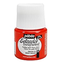 Pebeo Setacolor Light Fabrics Paint 250-Milliliter, Orange