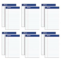 Ampad 5 x 8 Legal Pads, 12 Pack, Narrow Ruled, White Paper, 50 Sheets Per Writing Pad, American Pad & Paper, Made in USA (20-364)