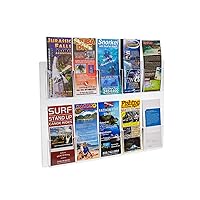 Source One Deluxe Clear Acrylic 10-Pocket Wall Mount Trifold