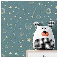 Kids Space Planets Peel and Stick Wallpaper Stars Solar system Cosmos Constellations Removable Decal Decor Wall Art Mural wp10