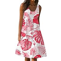 Dresses for Women 2024 Casual Summer Dresses Plus Size Floral Dresses Sexy Sleeveless Casual Dresses Sundresses