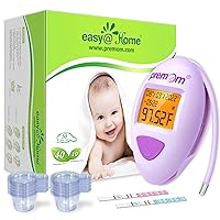 Easy@Home 40 Ovulation Strips and 10 Pregnancy Tests with 50 Urine Cups + Basal Body Thermometer for Ovulation Tracking EBT 380
