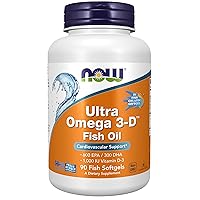 Supplements, Ultra Omega 3-D™, Omega-3 Fish Oil + Vitamin D-3, Cardiovascular Support*, 90 Softgels