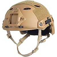 NINAT Tactical Airsoft Paintball Helmet PJ Type Fast Helmet with 12 in 1 Black L 
