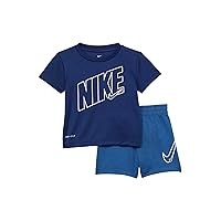 Nike Baby Boy's Dri-FIT Graphic T-Shirt and Shorts Two-Piece Set (Infant) Game Royal Heather 24 Months (Infant)