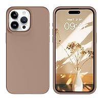 GUAGUA for iPhone 15 Pro Case, iPhone 15 Pro Silicone Case, Soft Gel Rubber Slim Lightweight Microfiber Lining Cushion Texture Cover Shockproof Protective Phone Case for iPhone 15 Pro 6.1'', Brown