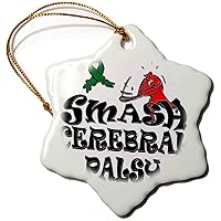 3dRose Blonde Designs Smash The Causes - Smash Cerebral Palsy - Ornaments (orn-195945-1)