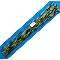 28 Gauge Green Cotton Covered Floral Wire - 100 feet (100 Wires) per Bundle (30.5m) in 12 inch (30.5cm) Lengths