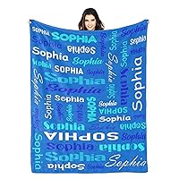 Personalized Blanket and Throws for Kids Adult Customized Name Blanket Flannel Custom Blanket with Name Personalized Name Blanket