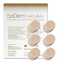 Epi-Derm Epi-Tabs - .75 in - (30 Pack) (Natural Circles) Silicone Scar Sheets from Biodermis