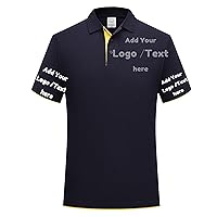 Custom Polo Shirt|Design Your Own Golf Shirts|Heat Transfer,Embroidered Logo Text or Photo