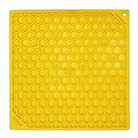 SodaPup Honeycomb eMat – Durable Lick Mat Feeder Made in USA from Non-Toxic, Pet-Safe, Food Safe Rubber for Mental Stimulation, Avoiding Overfeeding, Fresh Breath, Digestive Health, Calming, & More