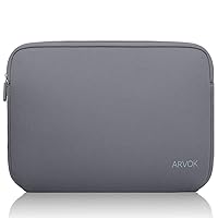 Arvok 13 13.3 14 Inch Laptop Sleeve Case for MacBook Pro 14 2021/Water-Resistant Notebook Chromebook Computer Pocket Briefcase Carrying Bag Pouch Skin Cover for HP/Dell/Lenovo/Asus/Acer, Gray